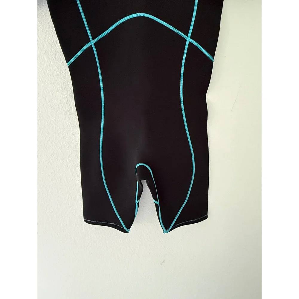 NeoSport Neo Gear Wetsuit XL Black Turquoise Shorty Spring Suit Neoprene